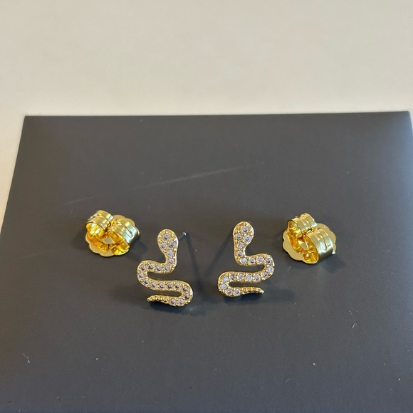 Snake Stud Earrings - Picture 3 of 4